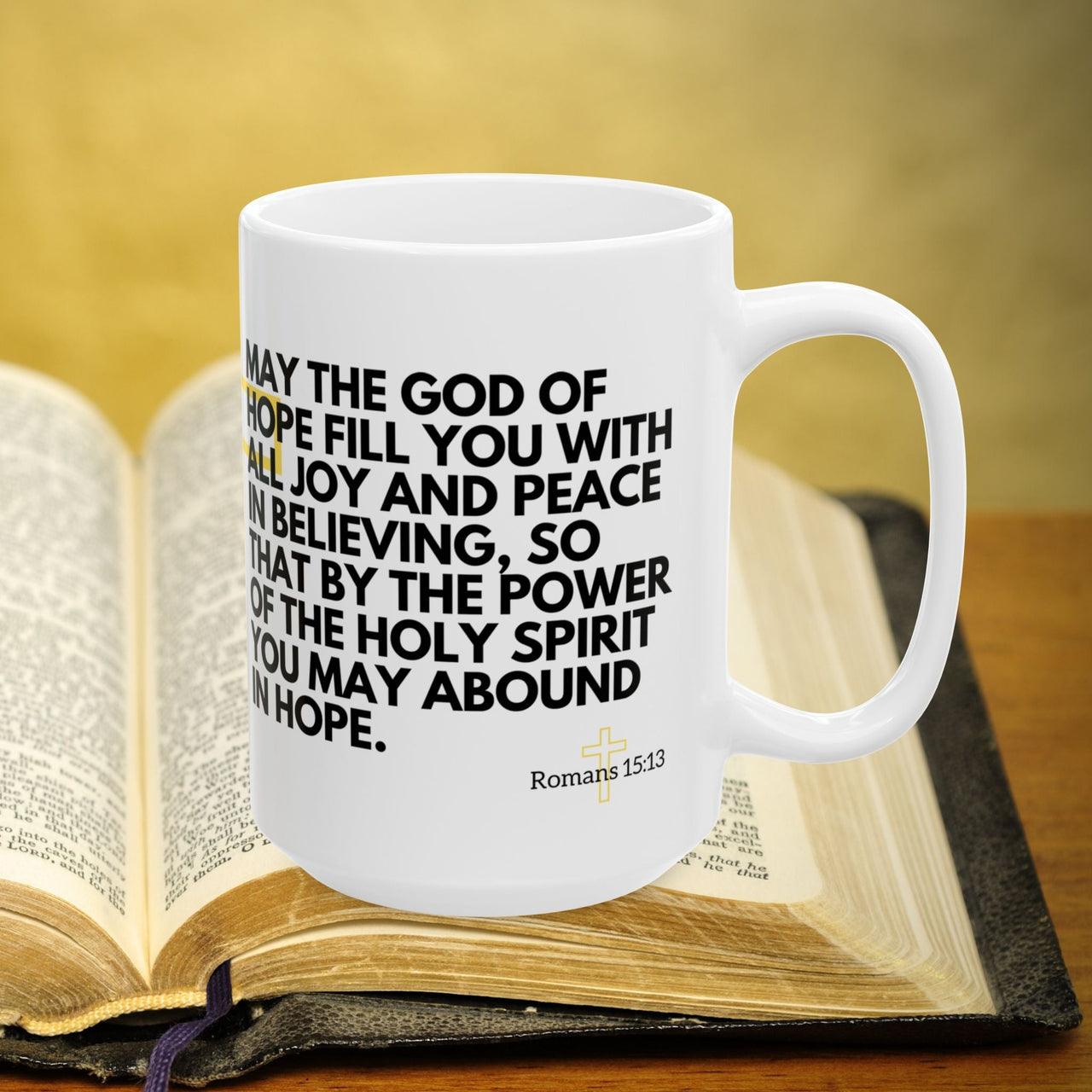 Romans 15:13 Bible Verse Prayer 15oz Mug