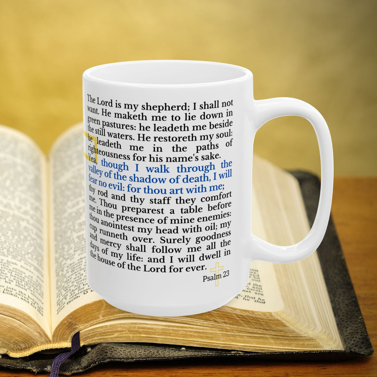 Psalm 23 Full Text 15oz Coffee Mug