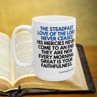 Thumbnail for Lamentations 3:22-23 Bible Verse Prayer 15oz Mug