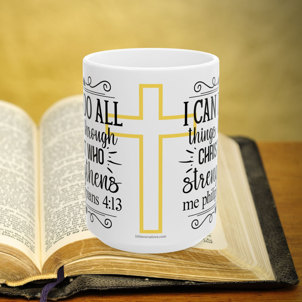 Philippians 4:13 Bible Verse Prayer 15oz Mug