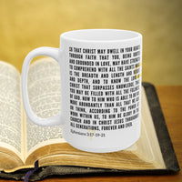 Thumbnail for Ephesians 3:17-21 Bible Verse Prayer 15oz Mug