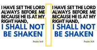 Thumbnail for a cross with the words i shall not be shaken