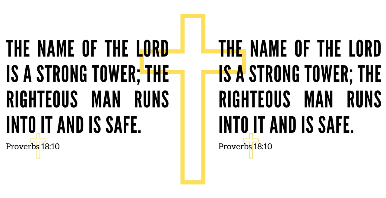 the name of the lord is a strong tower, the righteous man runs into it