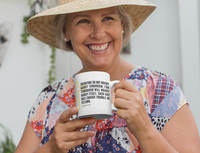 Thumbnail for a woman wearing a straw hat holding a coffee mug