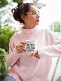 Thumbnail for a woman in a pink sweater holding a coffee mug