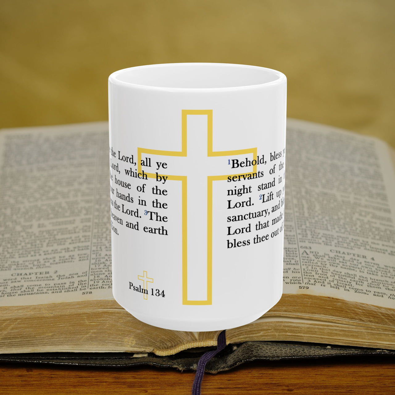 Psalm 134 Full Text - 15oz Coffee Mug