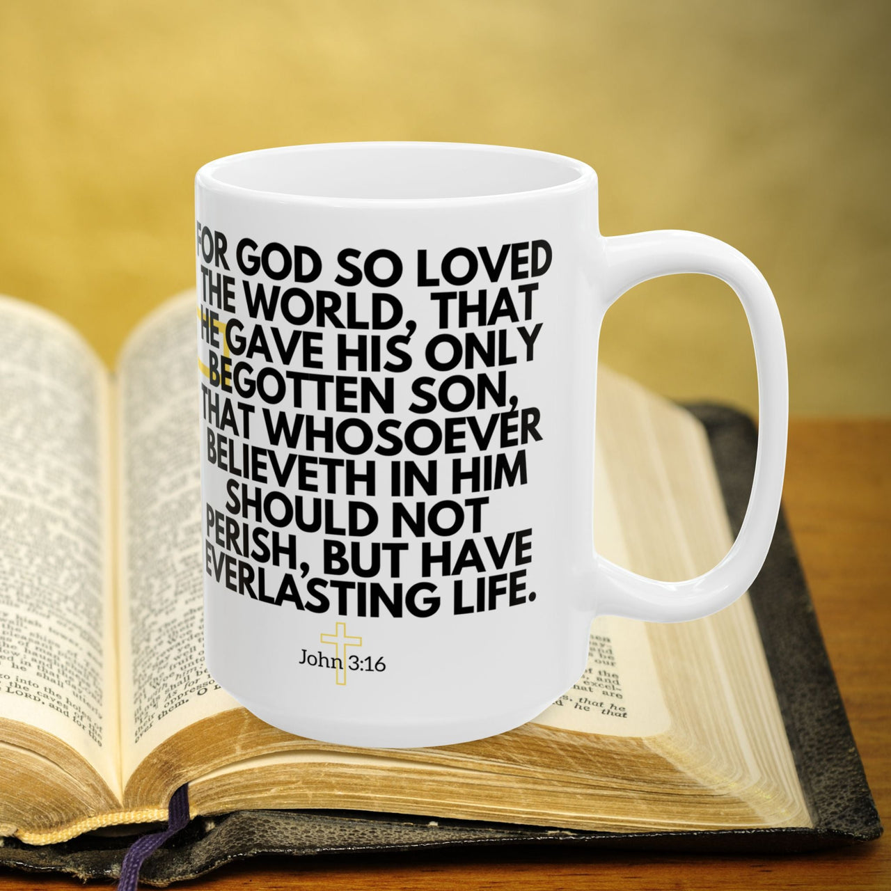 John 3:16 Bible Verse Prayer 15oz Mug