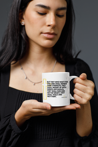 Thumbnail for a woman holding a coffee mug with a quote on it