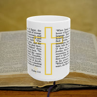 Psalm 114 Christian Coffee Mug - Full Text Bible Verse Gift - 15oz