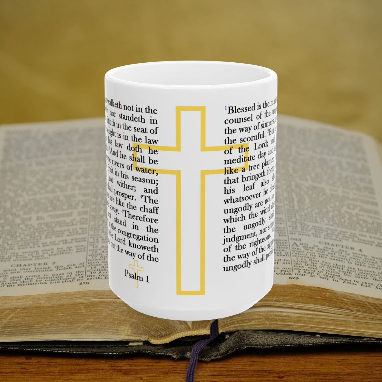 Psalm 1 Full Text - 15oz Coffee Mug