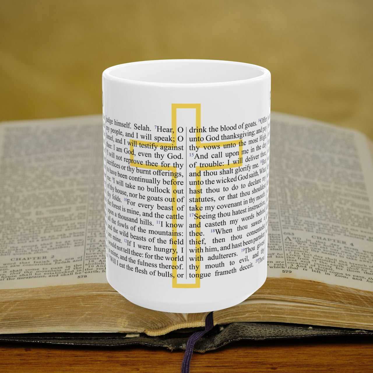 Psalm 50 Full Text - 15oz Coffee Mug