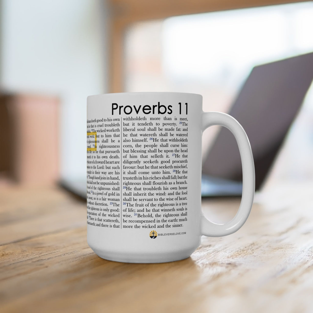 Proverbs 11 Full Text - 15oz Coffee Mug