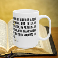 Thumbnail for Philippians 4:6 Bible Verse Prayer 15oz Mug