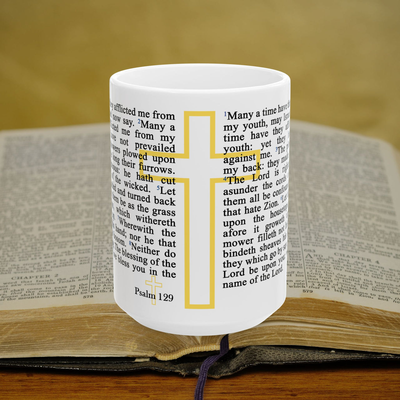 Psalm 129 Full Text - 15oz Coffee Mug