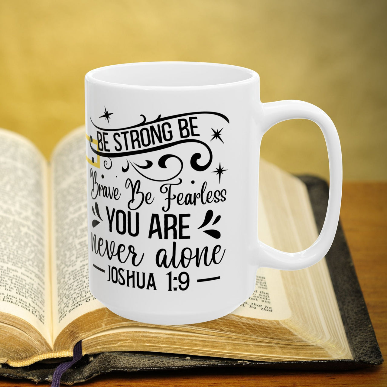 Joshua 1:18 Bible Verse Prayer 15oz Mug