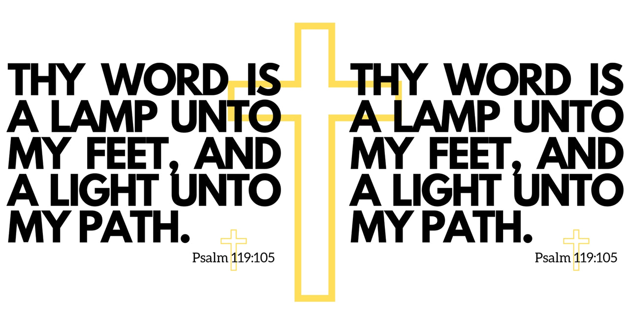 two black and white images with the words, thy word is a lamp unto,