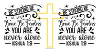 Thumbnail for a cross with the words be strong and be strong