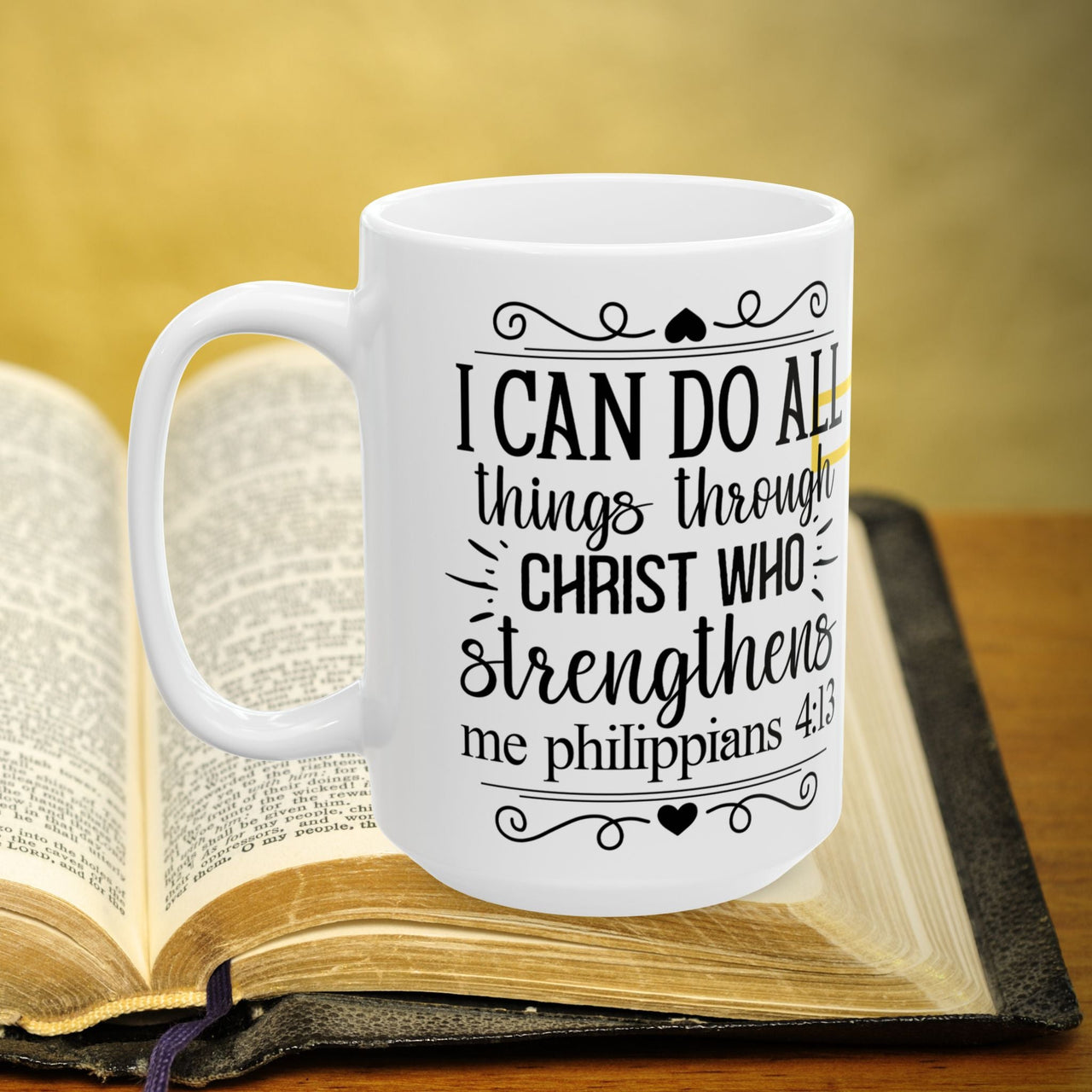 Philippians 4:13 Bible Verse Prayer 15oz Mug