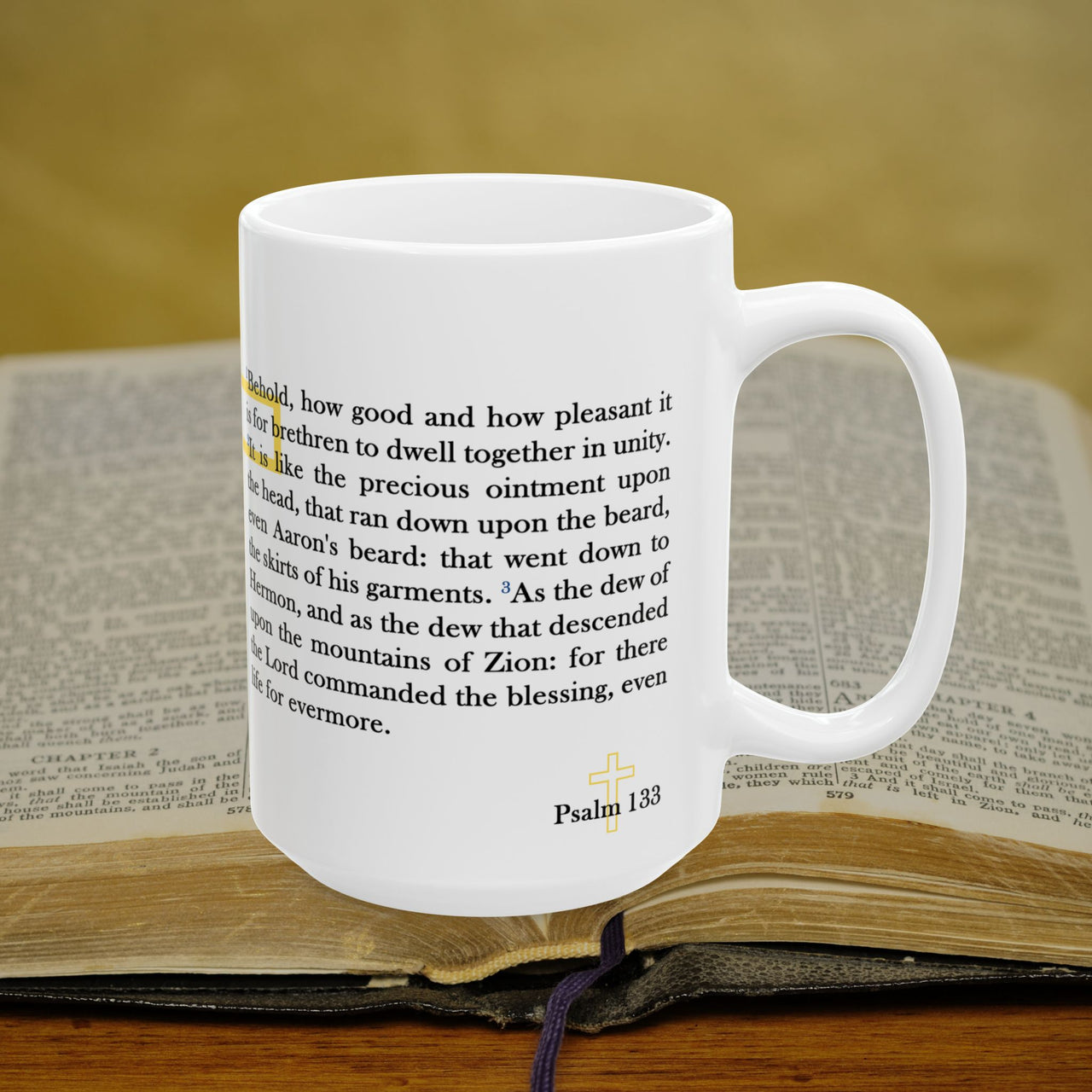 Psalm 133 Full Text - 15oz Coffee Mug
