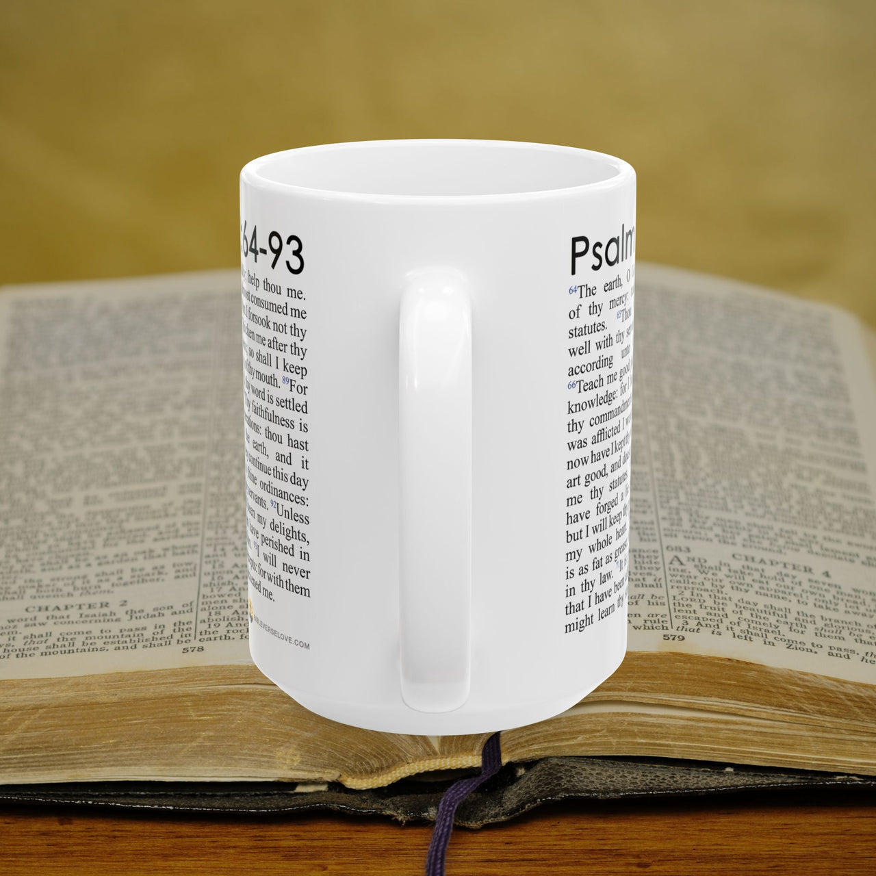 Psalm 119:64-93 Christian Coffee Mug - Full Text Bible Verse Gift - 15oz