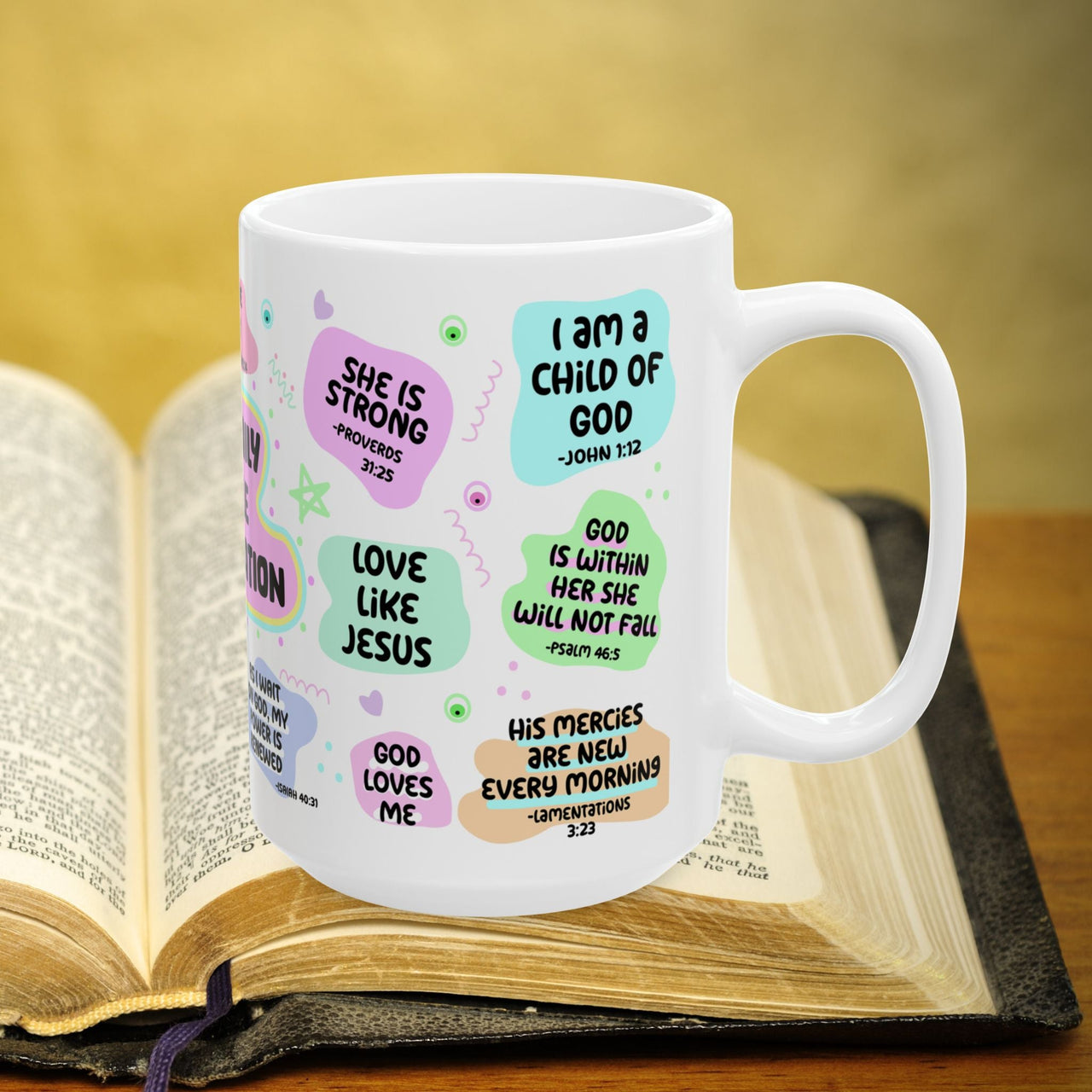 Bible Verse My Daily Bible Affirmations 15oz Coffee Mug