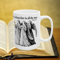 Thumbnail for Psalm 91:11 With Angels 15oz Coffee Mug