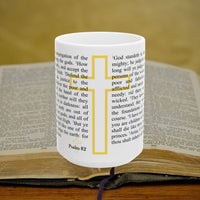 Psalm 82 Christian Coffee Mug - Full Text Bible Verse Gift - 15oz
