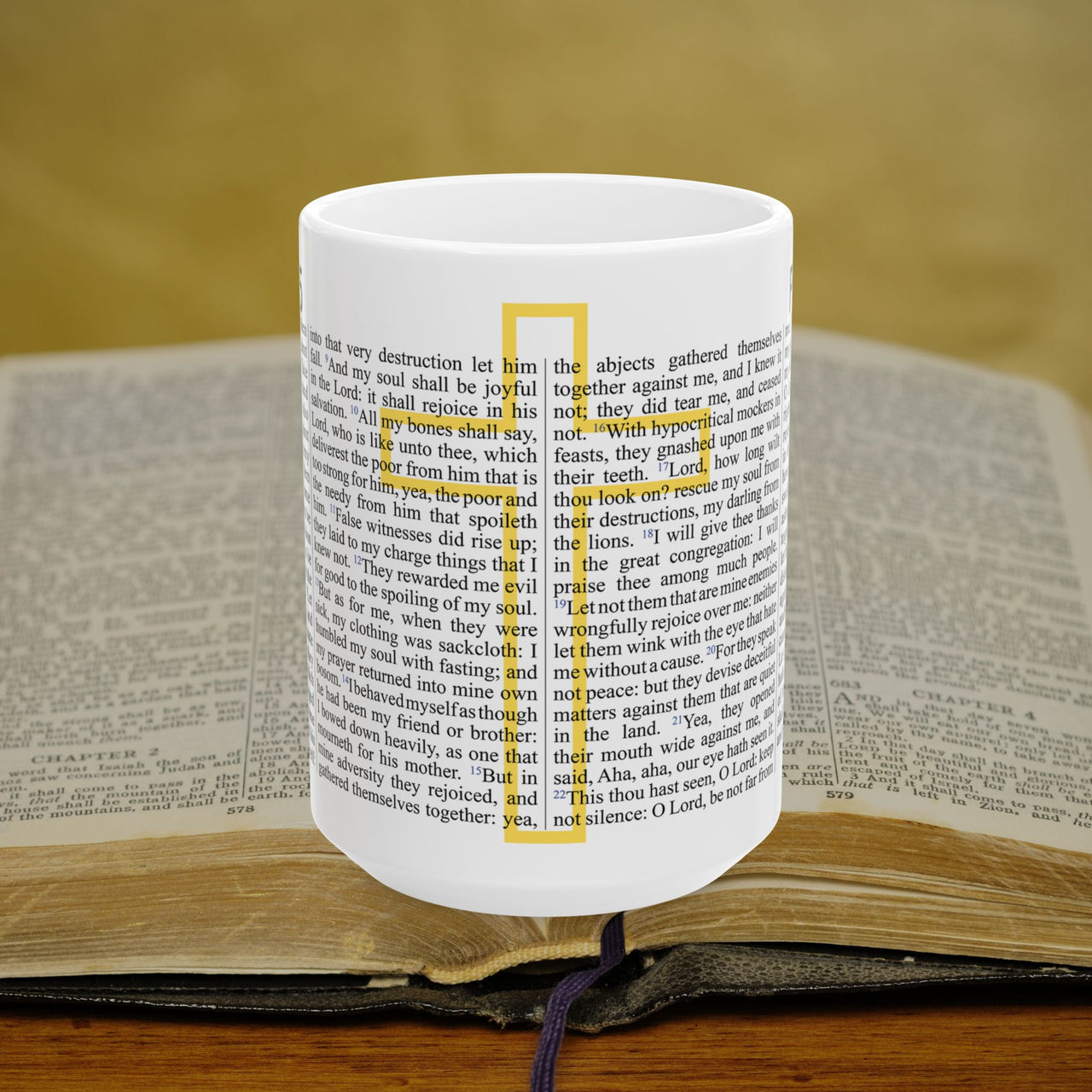 Psalm 35 Full Text - 15oz Coffee Mug