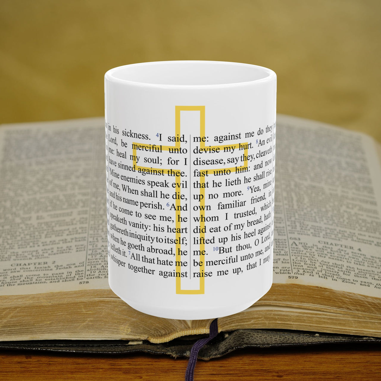 Psalm 41 Full Text - 15oz Coffee Mug