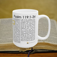 Thumbnail for Psalm 119 1-34 Full Text - 15oz Coffee Mug