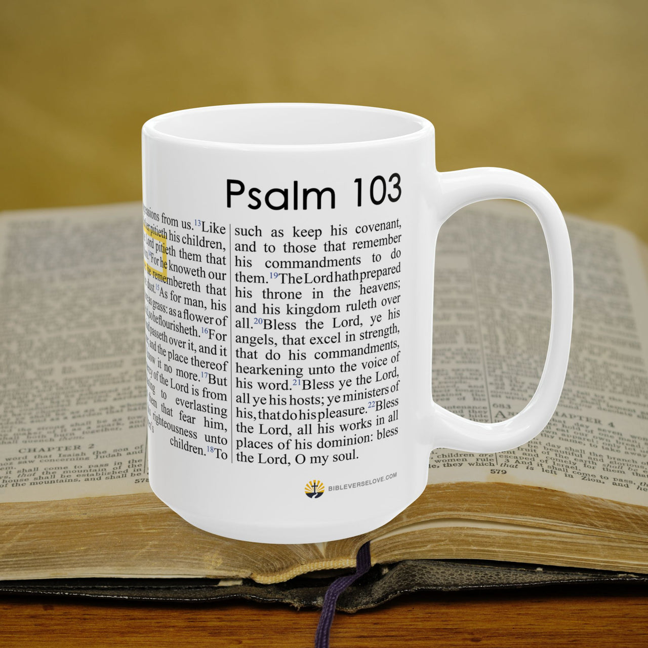 Psalm 103 Full Text - 15oz Coffee Mug
