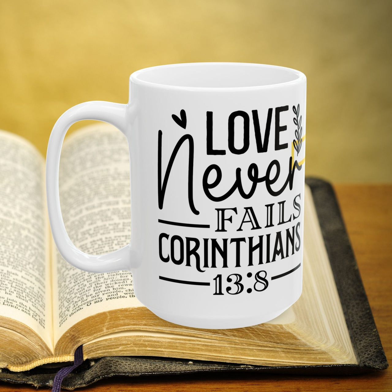 1 Corinthians 13:8 Bible Verse Prayer 15oz Mug