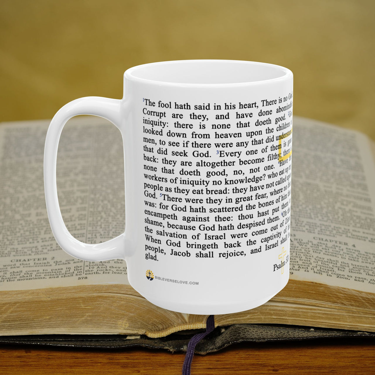 Psalm 53 Full Text - 15oz Coffee Mug