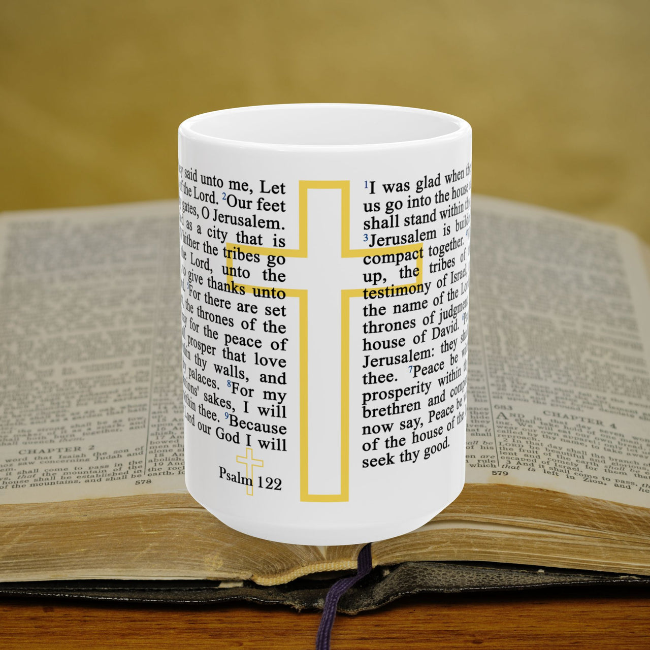 Psalm 122 Full Text - 15oz Coffee Mug