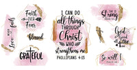 Thumbnail for a set of pink and gold bible verses