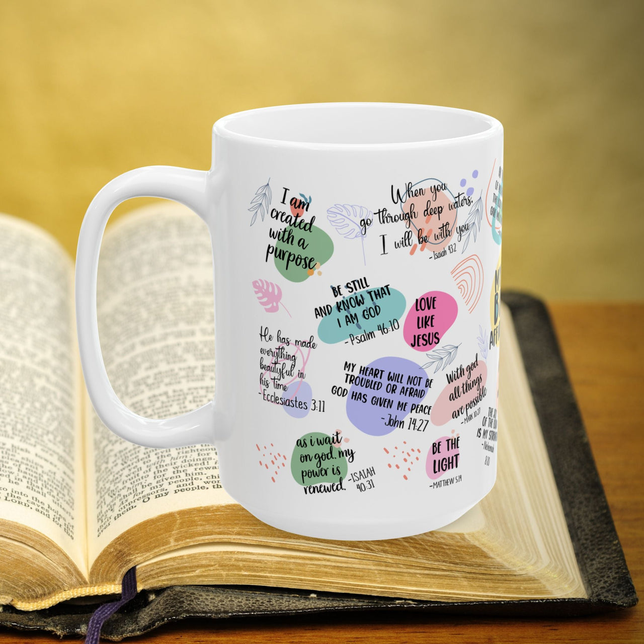 Bible Verse Daily Affirmations 15oz Coffee Mug