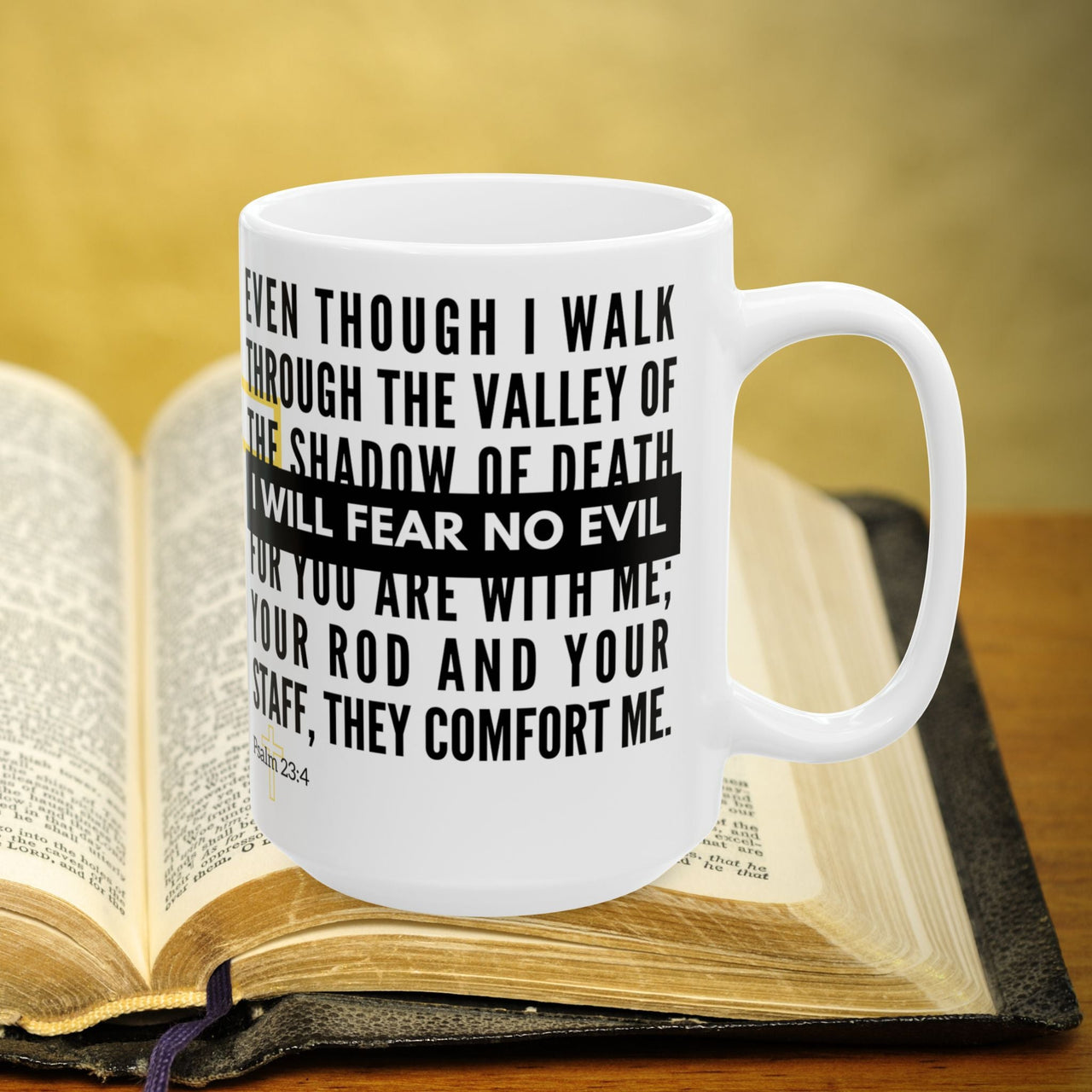 Psalm 23:4 Walk The Valley Of The Shadow Of Death 15oz Coffee Mug