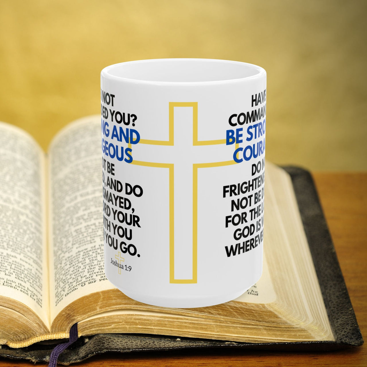 Joshua 1:9 Bible Verse Prayer 15oz Mug