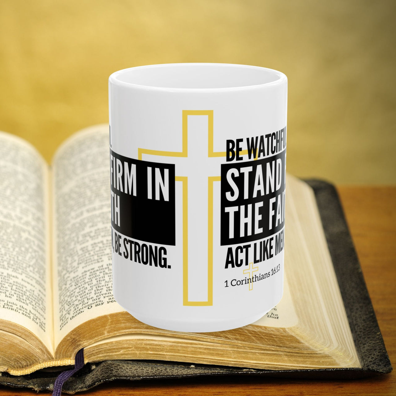 1 Corinthians 16:13 Bible Verse Prayer 15oz Mug