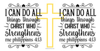 Thumbnail for a cross with the words i can do all things through christ who straightens me