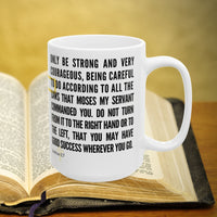 Thumbnail for Joshua 1:7 Bible Verse Prayer 15oz Mug