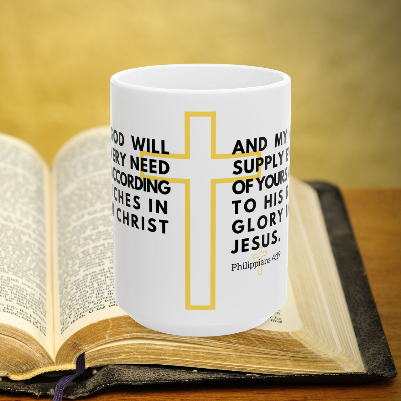 Philippians 4:19 Bible Verse Prayer 15oz Mug