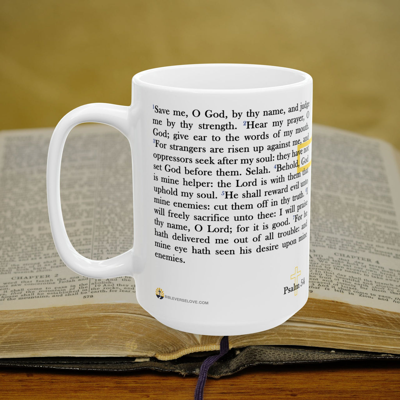 Psalm 54 Full Text - 15oz Coffee Mug
