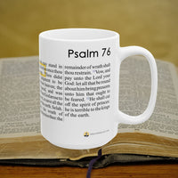Psalm 76 Christian Coffee Mug - Full Text Bible Verse Gift - 15oz