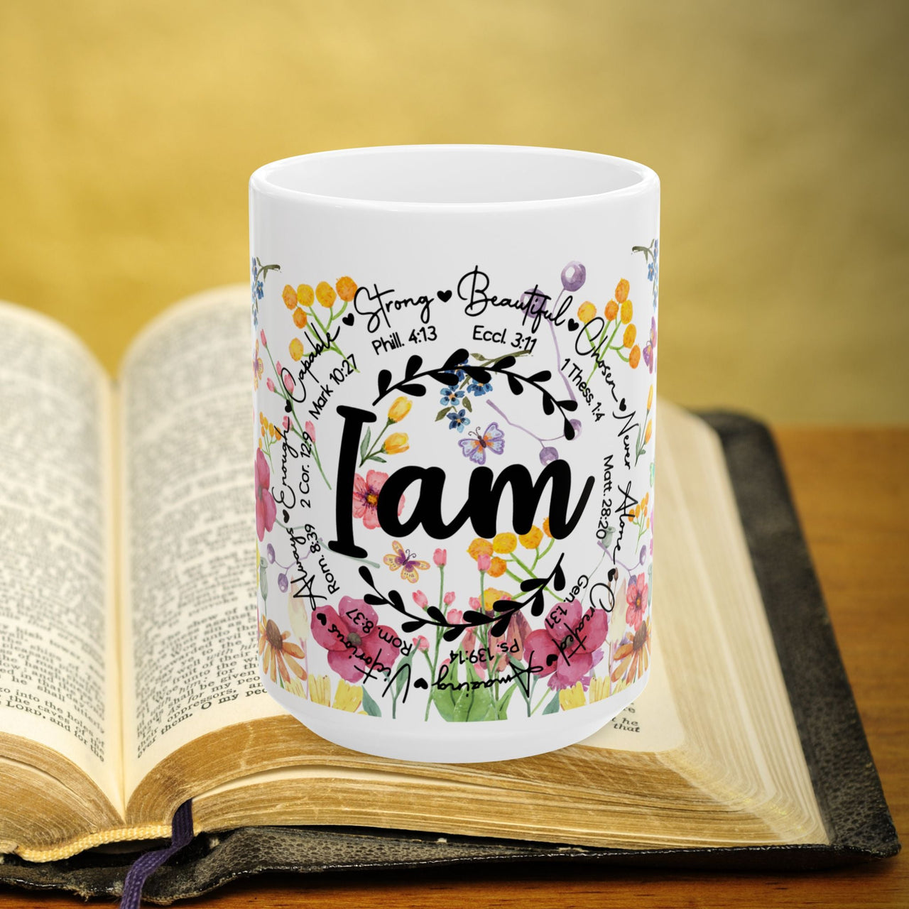 Bible Verse I Am Affirmations 15oz Coffee Mug