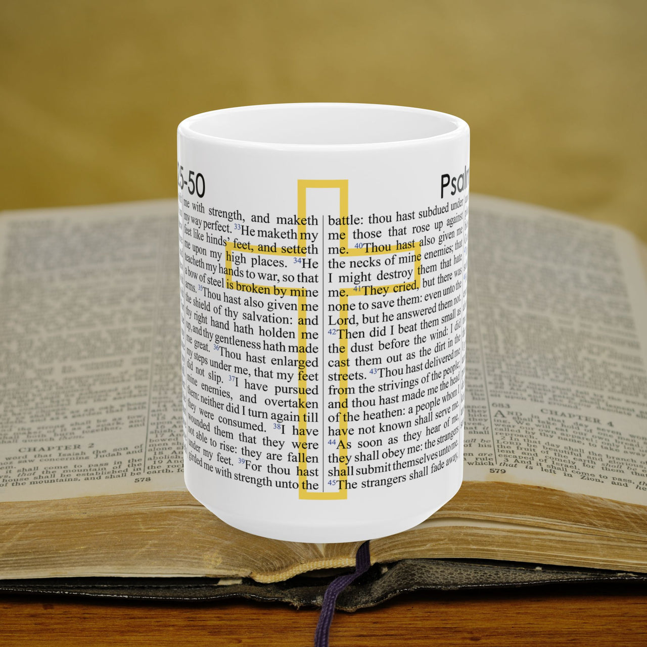 Psalm 18 25-50 Full Text - 15oz Coffee Mug