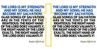 Thumbnail for a bible verse with the words the lord is my strength and my song has become