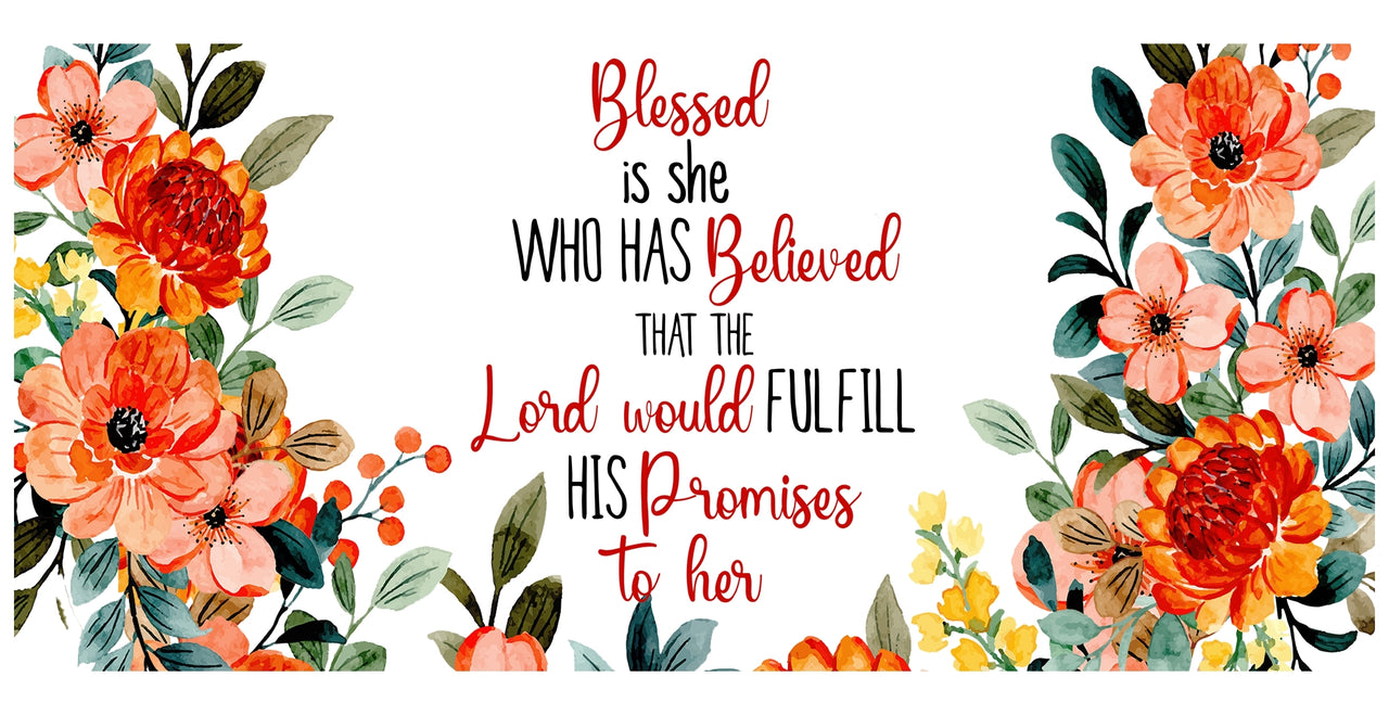 a card with flowers and a bible verse