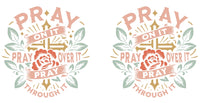 Thumbnail for a pair of stickers that say pray on it and pray on it