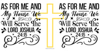 Thumbnail for a cross with the words as for me and my house we will serve the lord